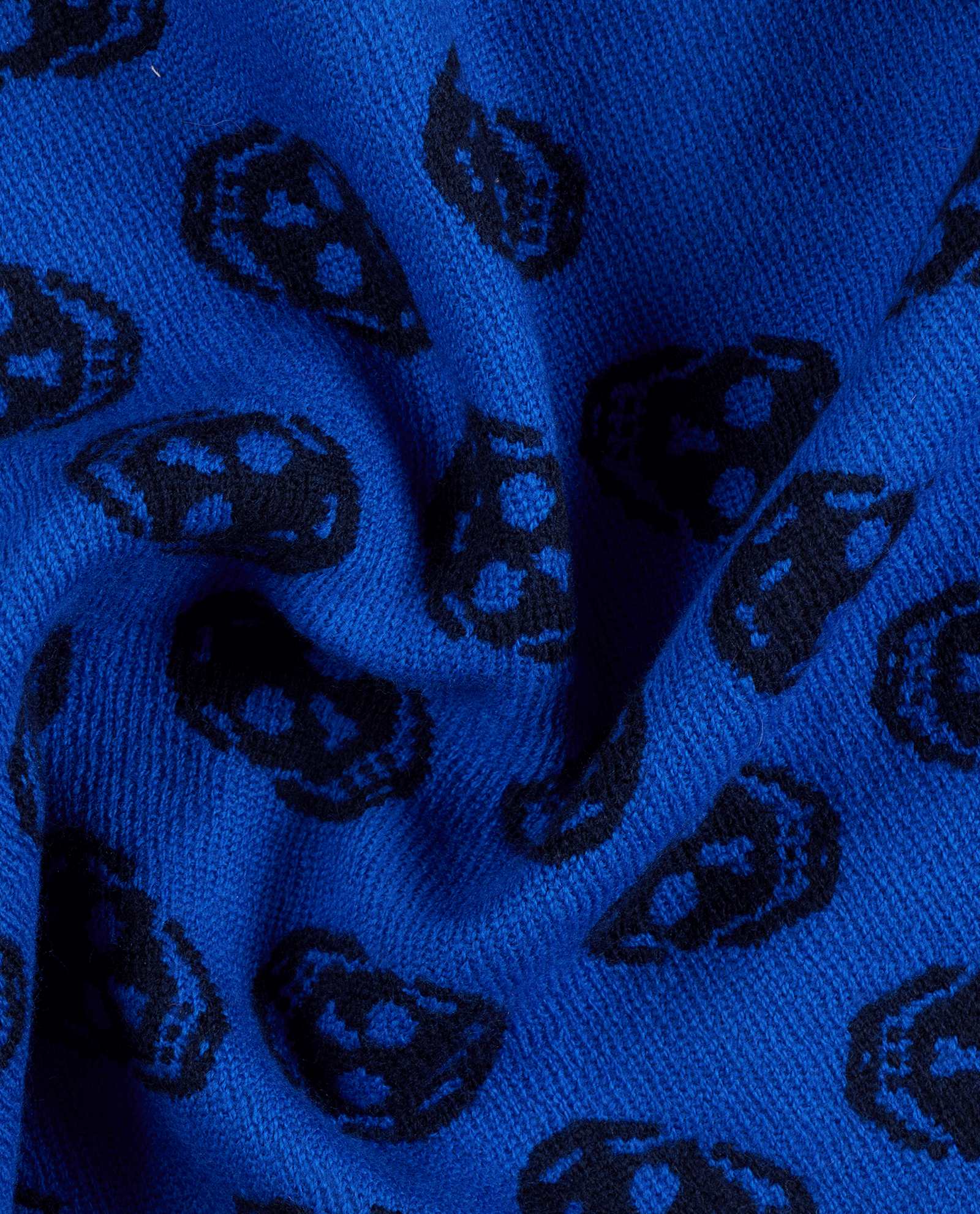 Alexander McQueen Skull Scarf, &pound;160, Accessories, Blue, Wool, Other view