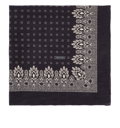 Tom Ford Bandana Scarf, &pound;70, Accessories, Navy/White, Cotton, Front view