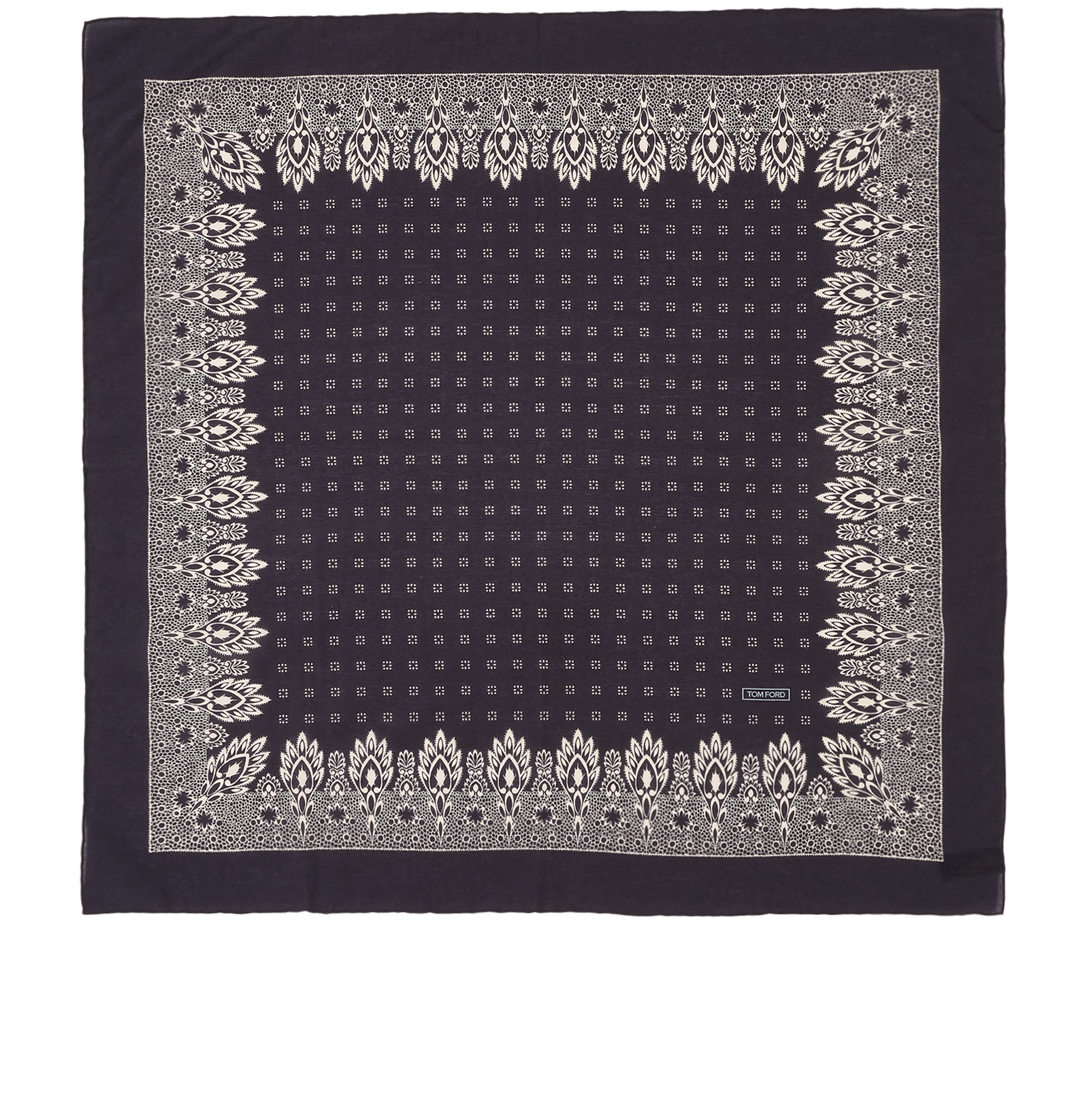 Tom Ford Bandana Scarf, &pound;70, Accessories, Navy/White, Cotton, Back view