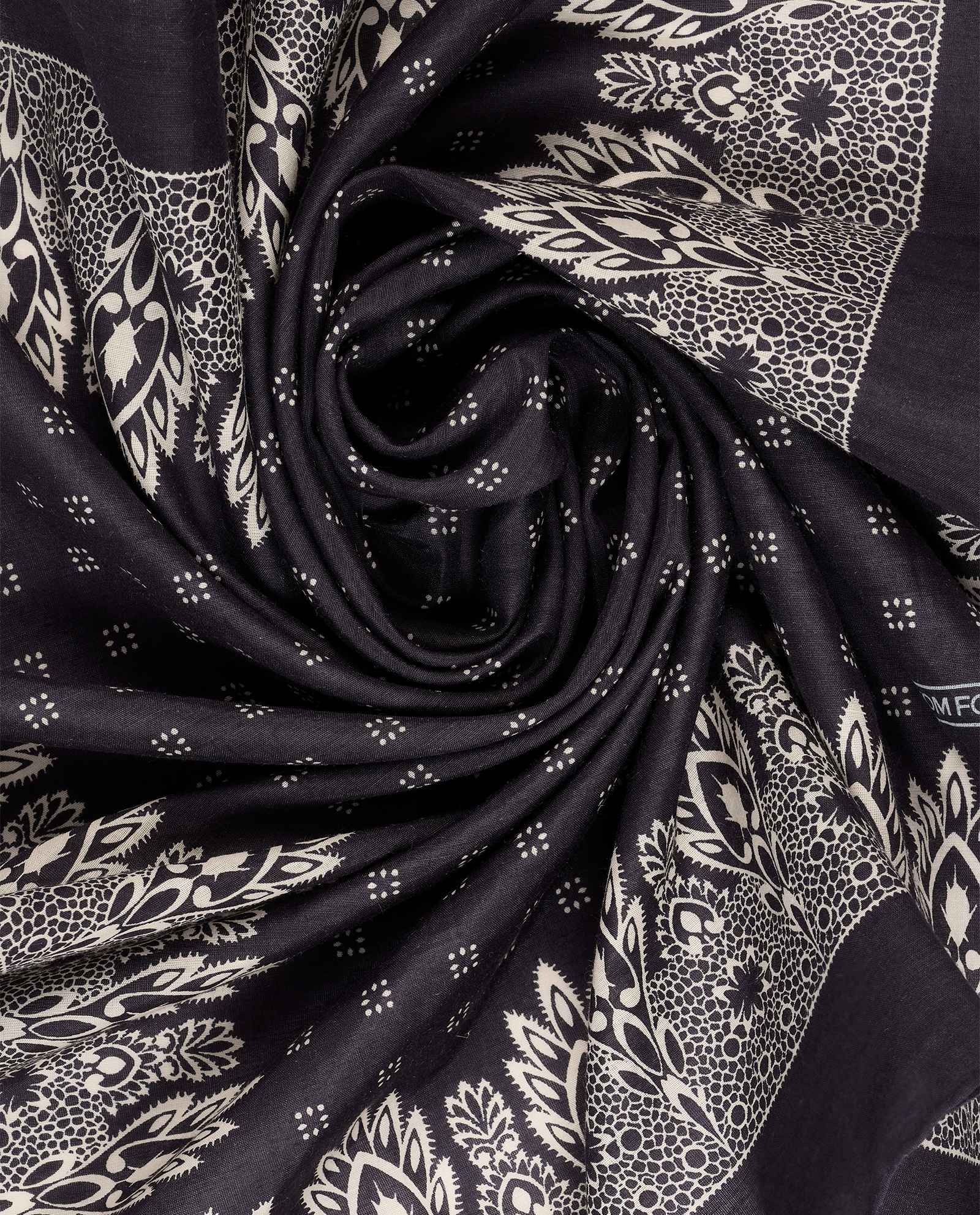 Tom Ford Bandana Scarf, &pound;70, Accessories, Navy/White, Cotton, Other view