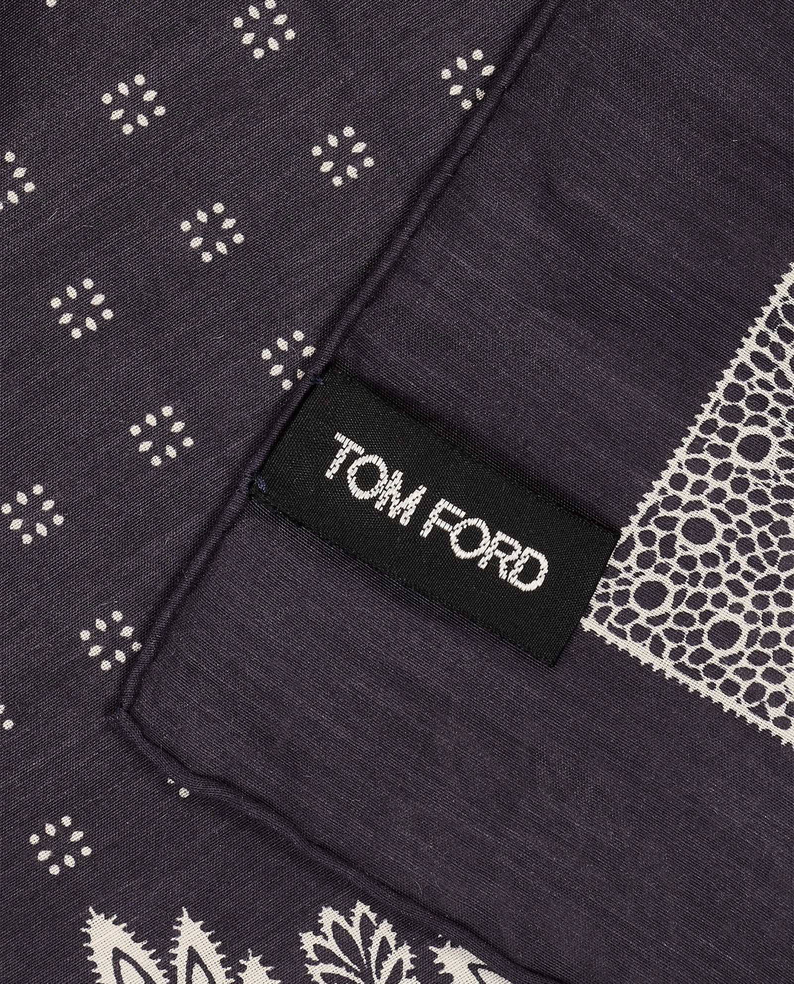 Tom Ford Bandana Scarf, &pound;70, Accessories, Navy/White, Cotton, Other view