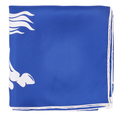 Burberry Equestrian Knight Scarf, &pound;230, Accessories, Blue/White, Silk, Front view