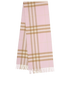 Burberry Check Scarf, &pound;220, Accessories, Pink, Cashmere, Back view