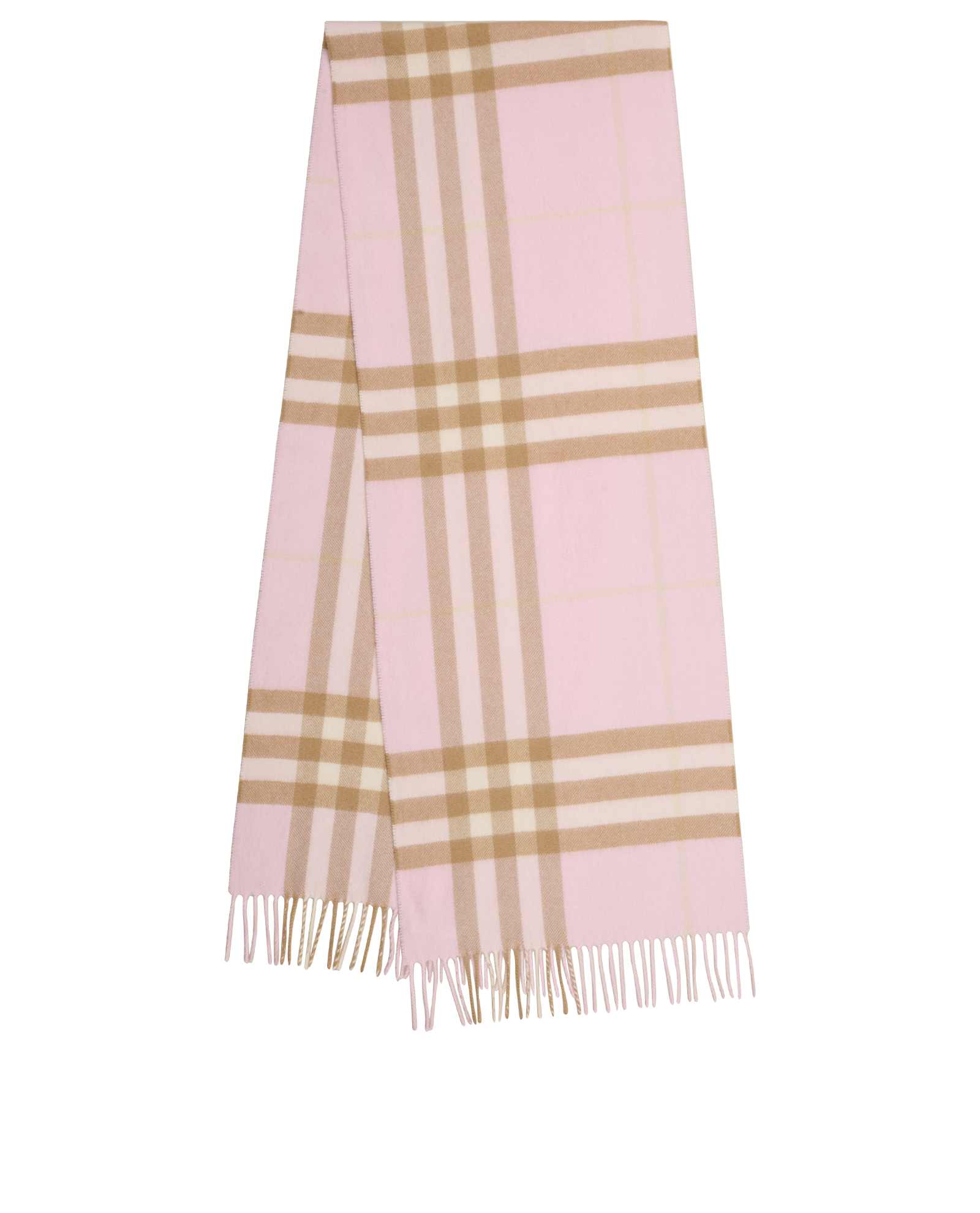 Burberry Check Scarf, &pound;220, Accessories, Pink, Cashmere, Back view