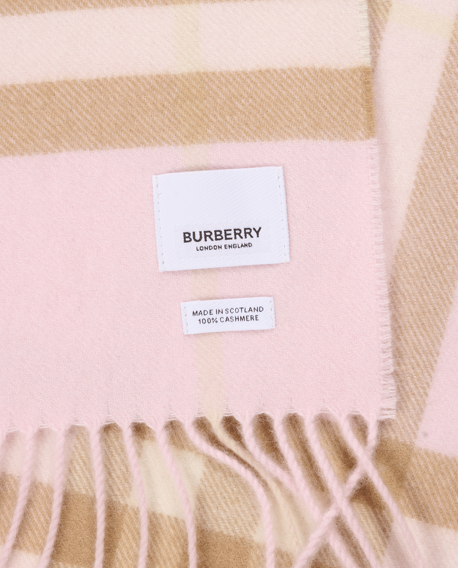 Burberry Check Scarf, &pound;220, Accessories, Pink, Cashmere, Other view