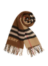 Burberry Contrast Check & Logo Scarf, &pound;250, Accessories, Beige/Brown, Cashmere, Other view