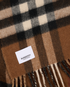 Burberry Contrast Check & Logo Scarf, &pound;250, Accessories, Beige/Brown, Cashmere, Other view