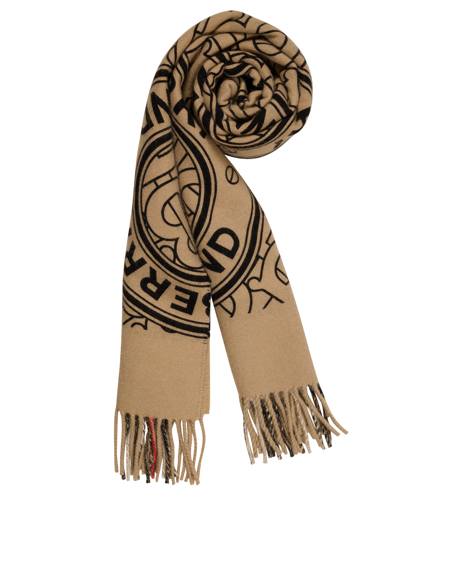 Burberry Reversible TB Monogram & Check Scarf, &pound;250, Accessories, Beige, Cashmere, Other view