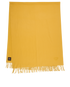 Hermes Logo Fringed Shawl, &pound;350, Accessories, Yellow, Cashmere, Back view