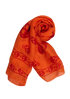 Alexander McQueen Skull Scarf, &pound;80, Accessories, Orange/Red, Silk, Other view