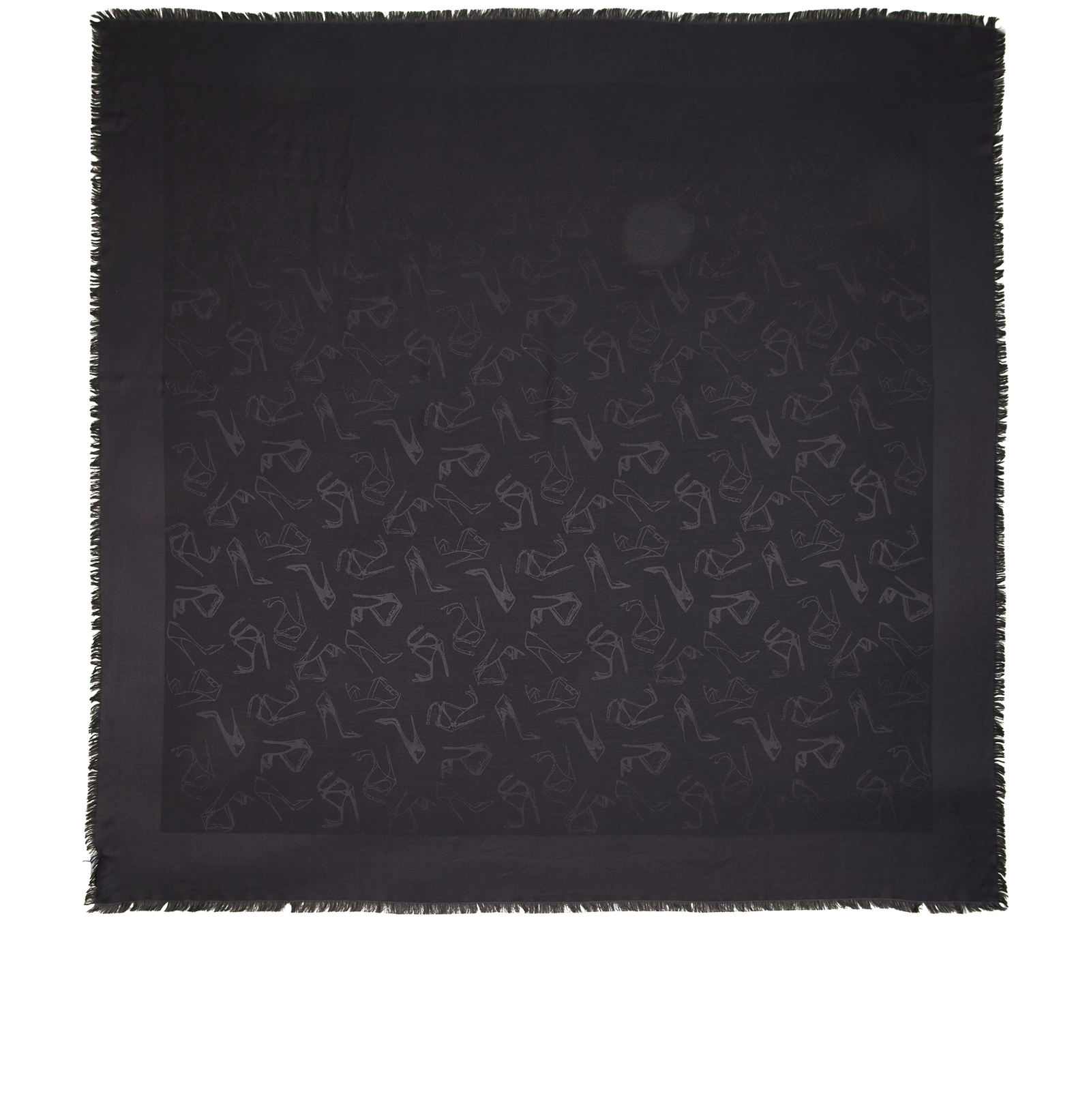 Jimmy Choo Shoe Print Scarf, &pound;150, Accessories, Grey, Silk/Wool, Back view