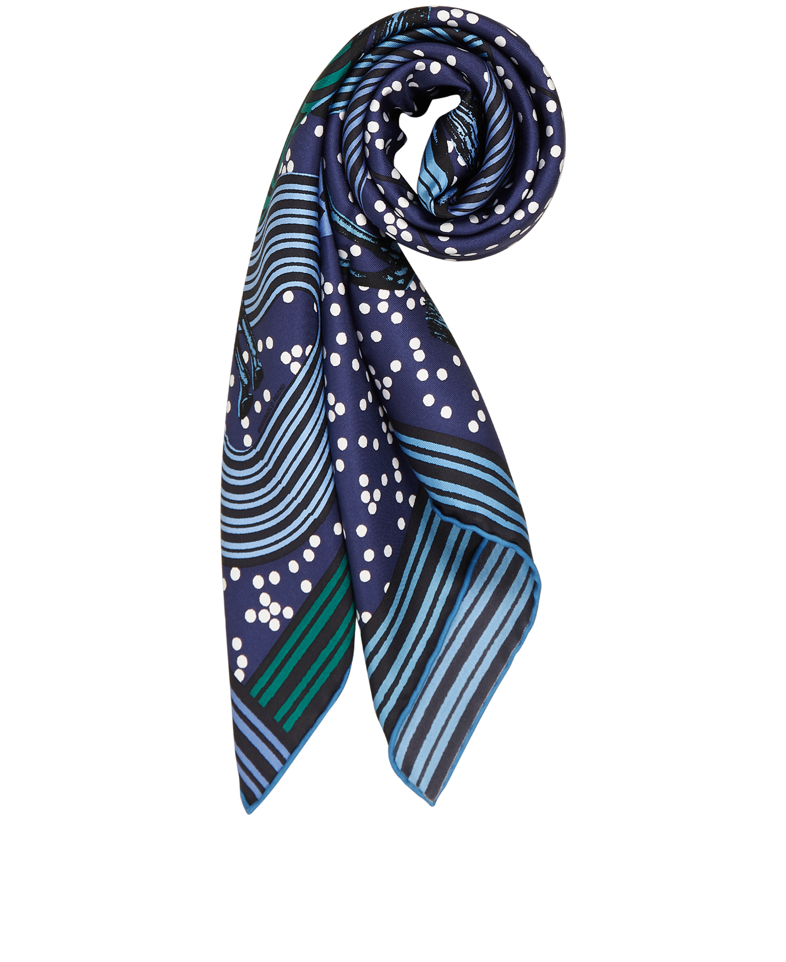 Hermes Garde Robe Pop Scarf 90, &pound;320, Accessories, Blue, Silk, Other view