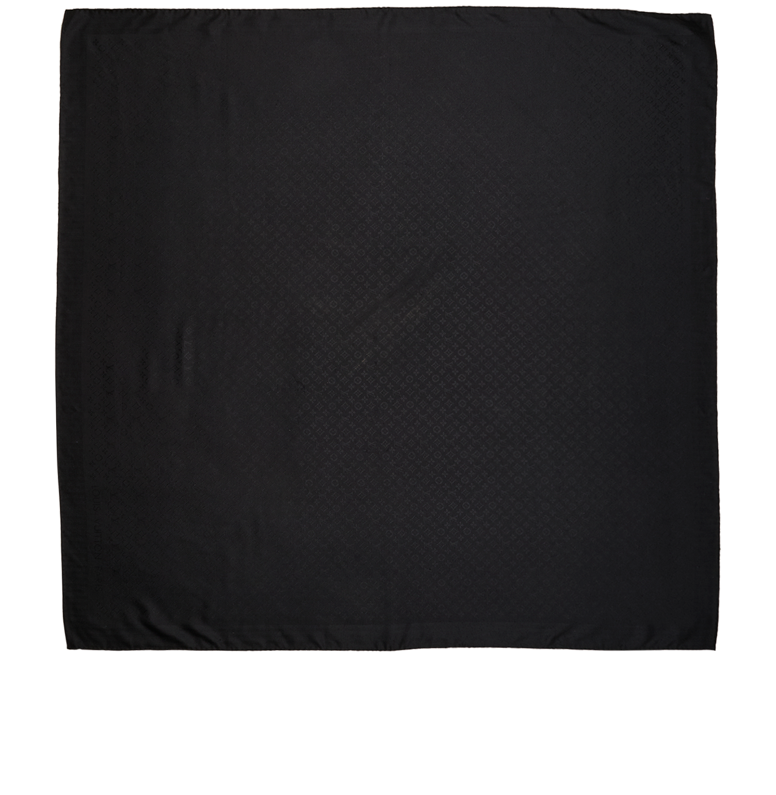 Louis Vuitton Monogram Scarf, &pound;210, Accessories, Black, Silk/Wool, Back view