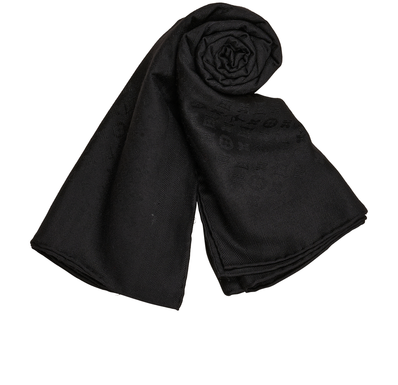 Louis Vuitton Monogram Scarf, &pound;210, Accessories, Black, Silk/Wool, Other view