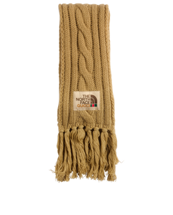 Gucci x North Face Fringed Scarf, Wool, Brown, MII, 2*