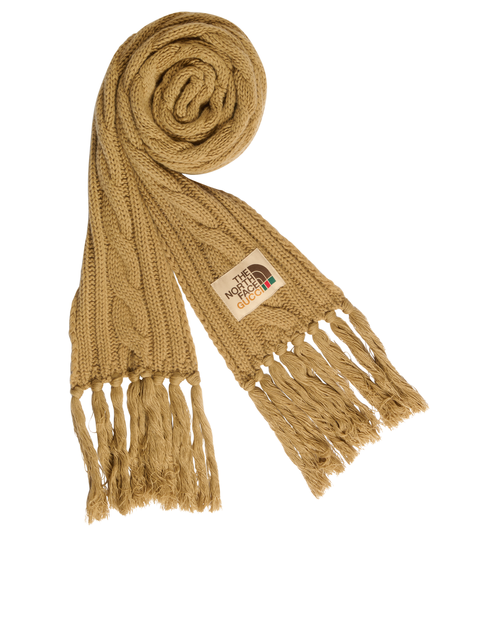 Gucci x North Face Fringed Scarf, &pound;175, Accessories, Brown, Wool, Other view