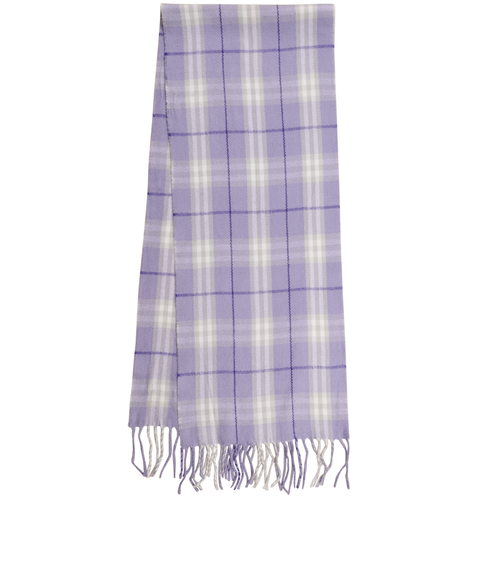 Burberry Check Scarf, &pound;110, Accessories, Purple, Wool, Back view