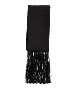 Givenchy Logo Slim Scarf, Silk, Black, 3*