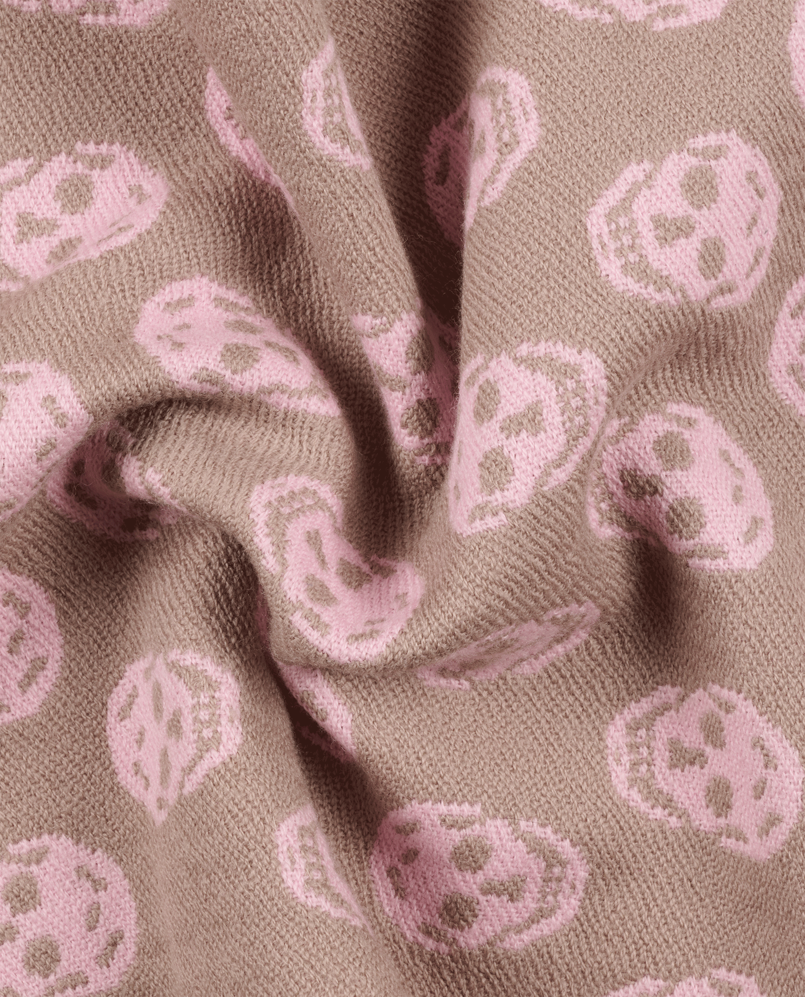 Alexander McQueen Skull Print Scarf, &pound;95, Accessories, Beige/Pink, Wool, Other view