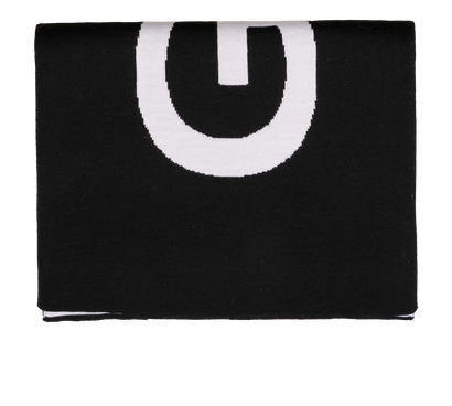 Givenchy Logo Print Scarf, &pound;110, Accessories, Black/White, Wool, Front view