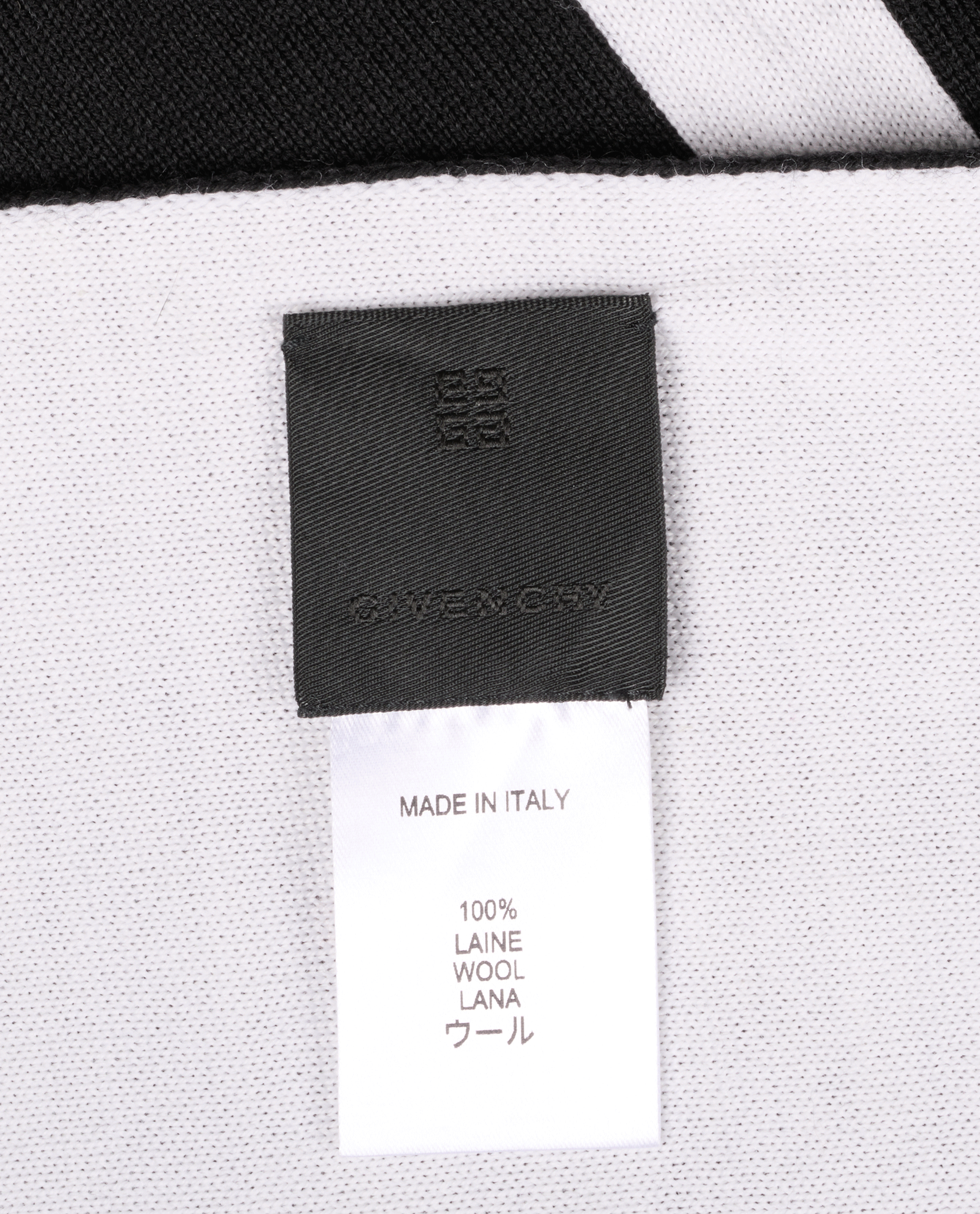 Givenchy Logo Print Scarf, &pound;110, Accessories, Black/White, Wool, Other view