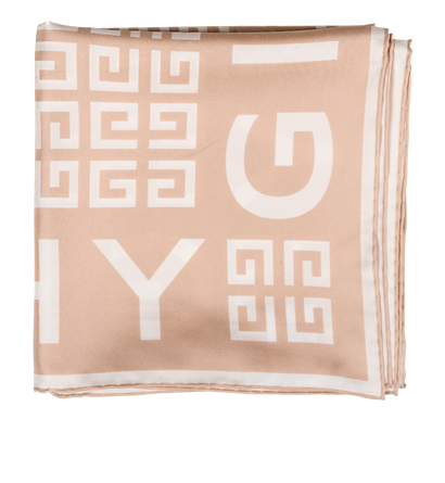 Givenchy Logo Scarf, &pound;110, Accessories, Pink, Silk, Front view