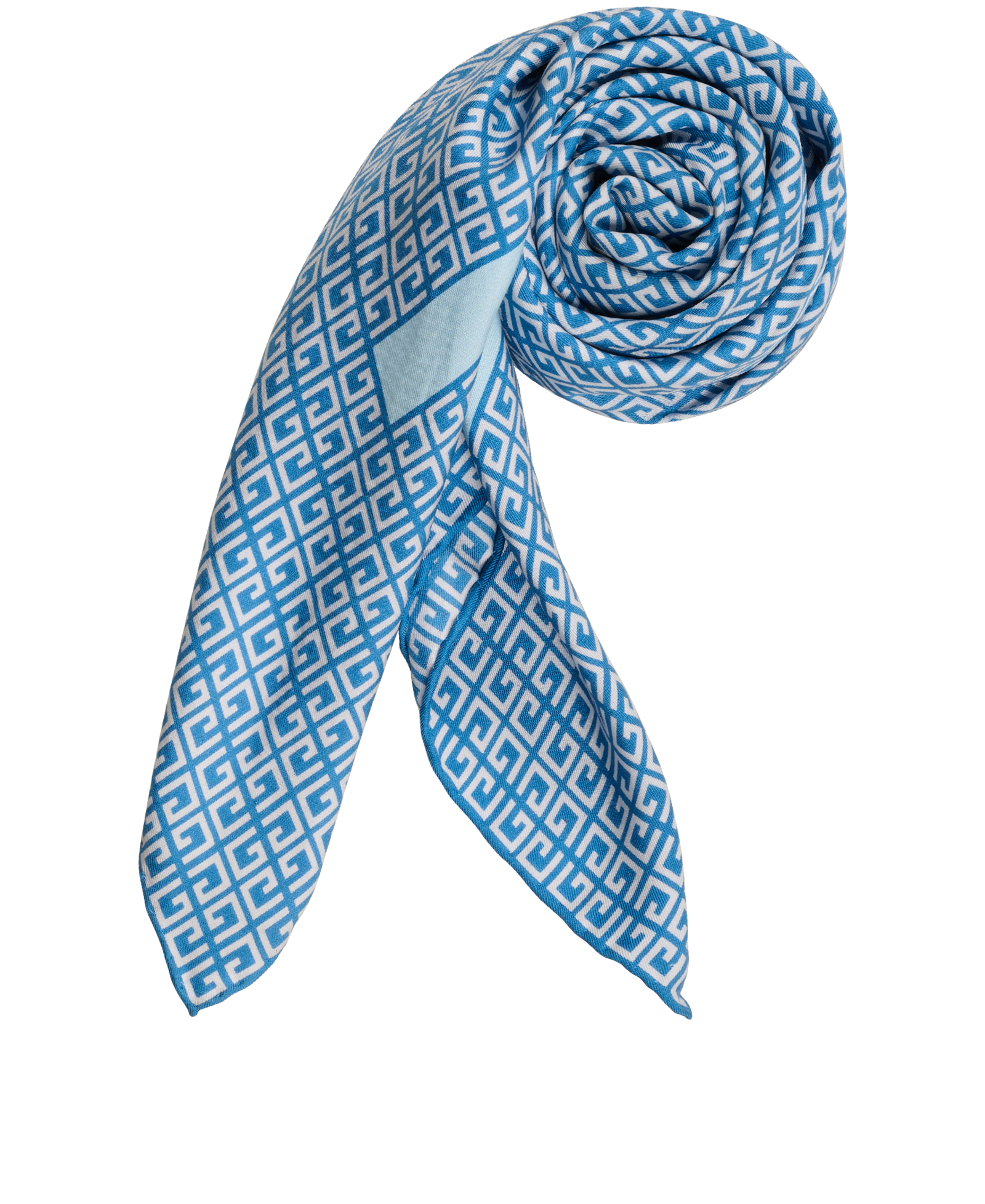 Givenchy Square Monogram Scarf, &pound;110, Accessories, Blue, Silk, Other view