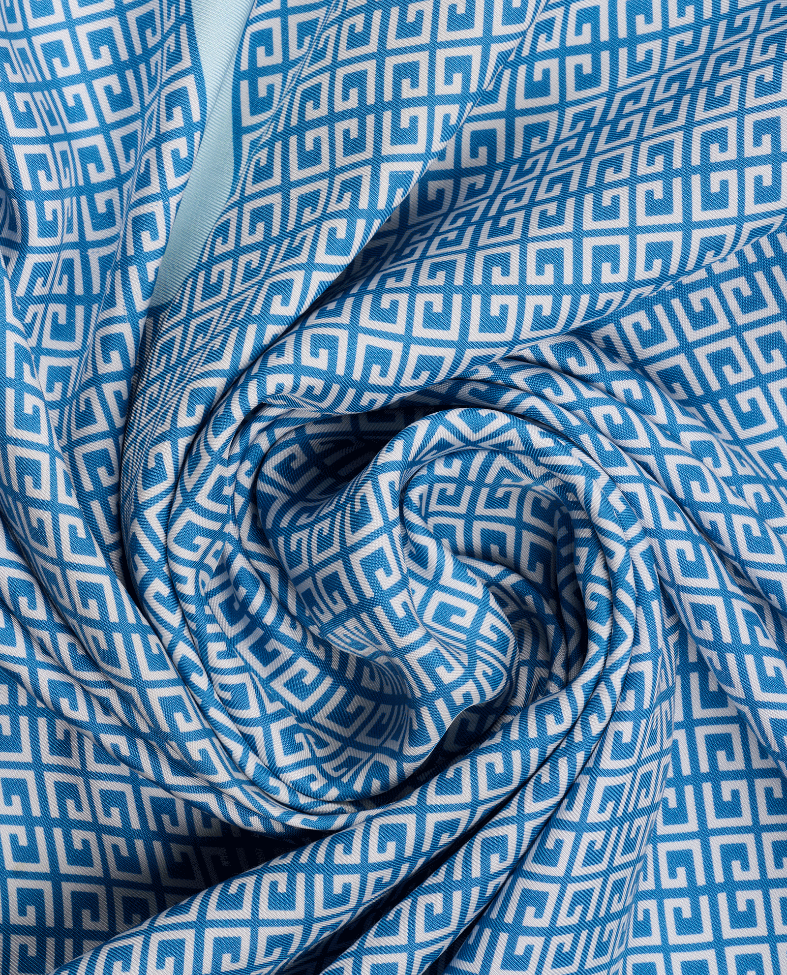 Givenchy Square Monogram Scarf, &pound;110, Accessories, Blue, Silk, Other view