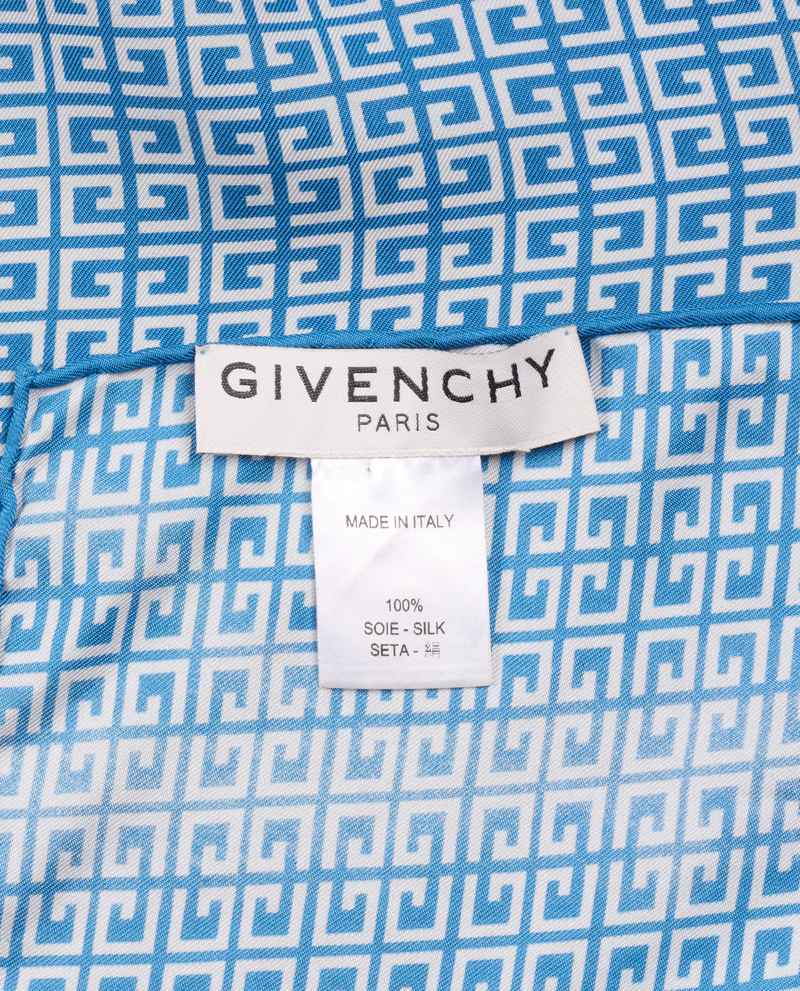 Givenchy Square Monogram Scarf, &pound;110, Accessories, Blue, Silk, Other view