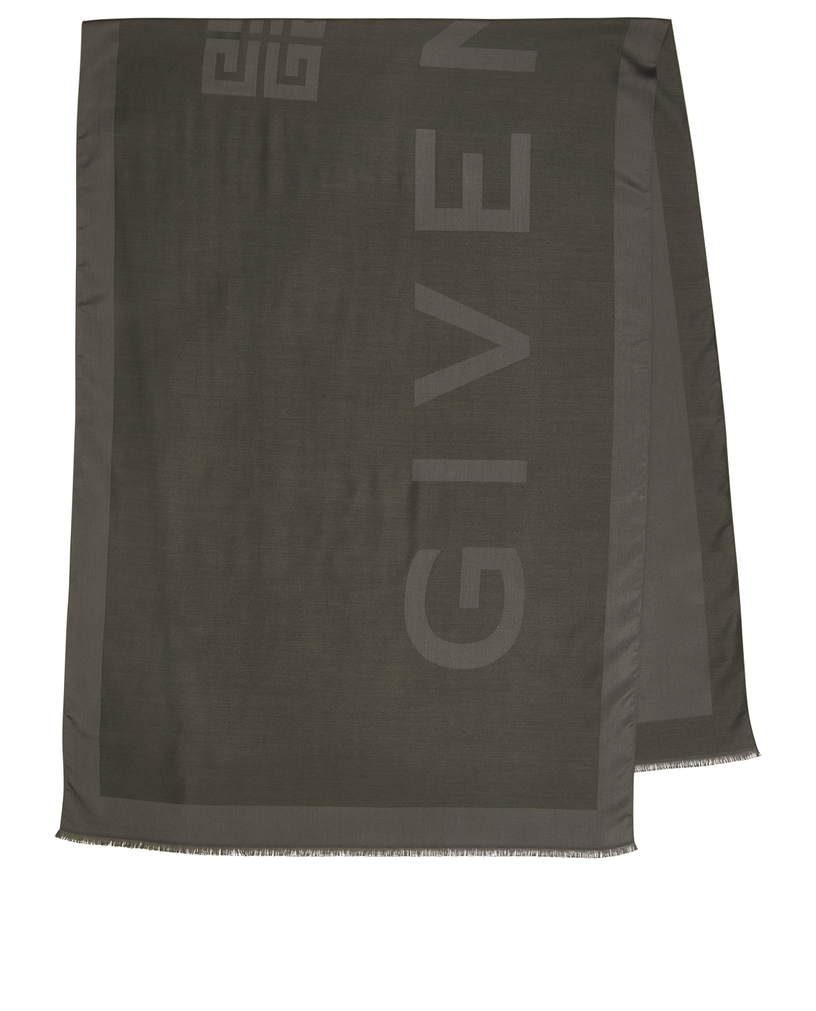 Givenchy 4G Scarf, &pound;110, Accessories, Grey, Silk, Back view