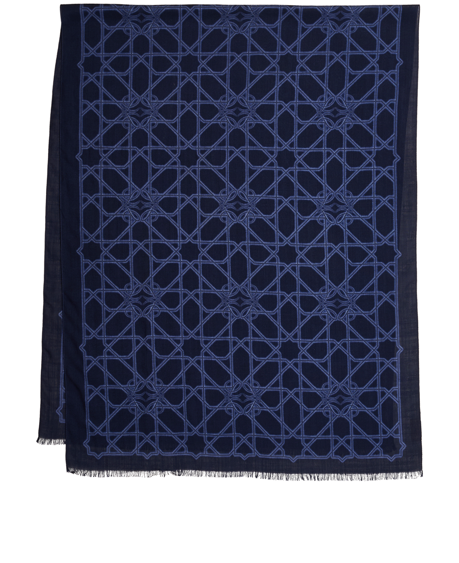 Loewe Anagram Scarf, &pound;80, Accessories, Blue, Silk/Wool, Back view