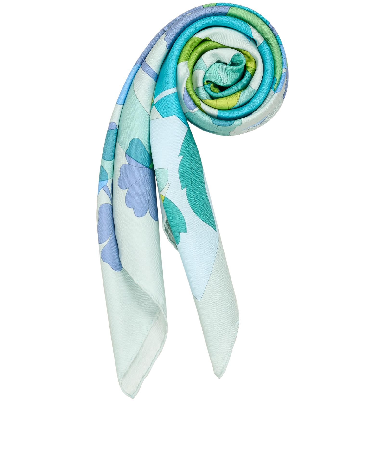 Salvatore Ferragamo Floral Scarf, &pound;110, Accessories, Blue/Green, Silk, Other view