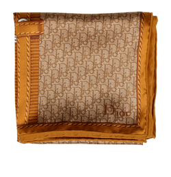 Christian Dior Oblique Print Scarf, Silk, Brown, MII, 3*