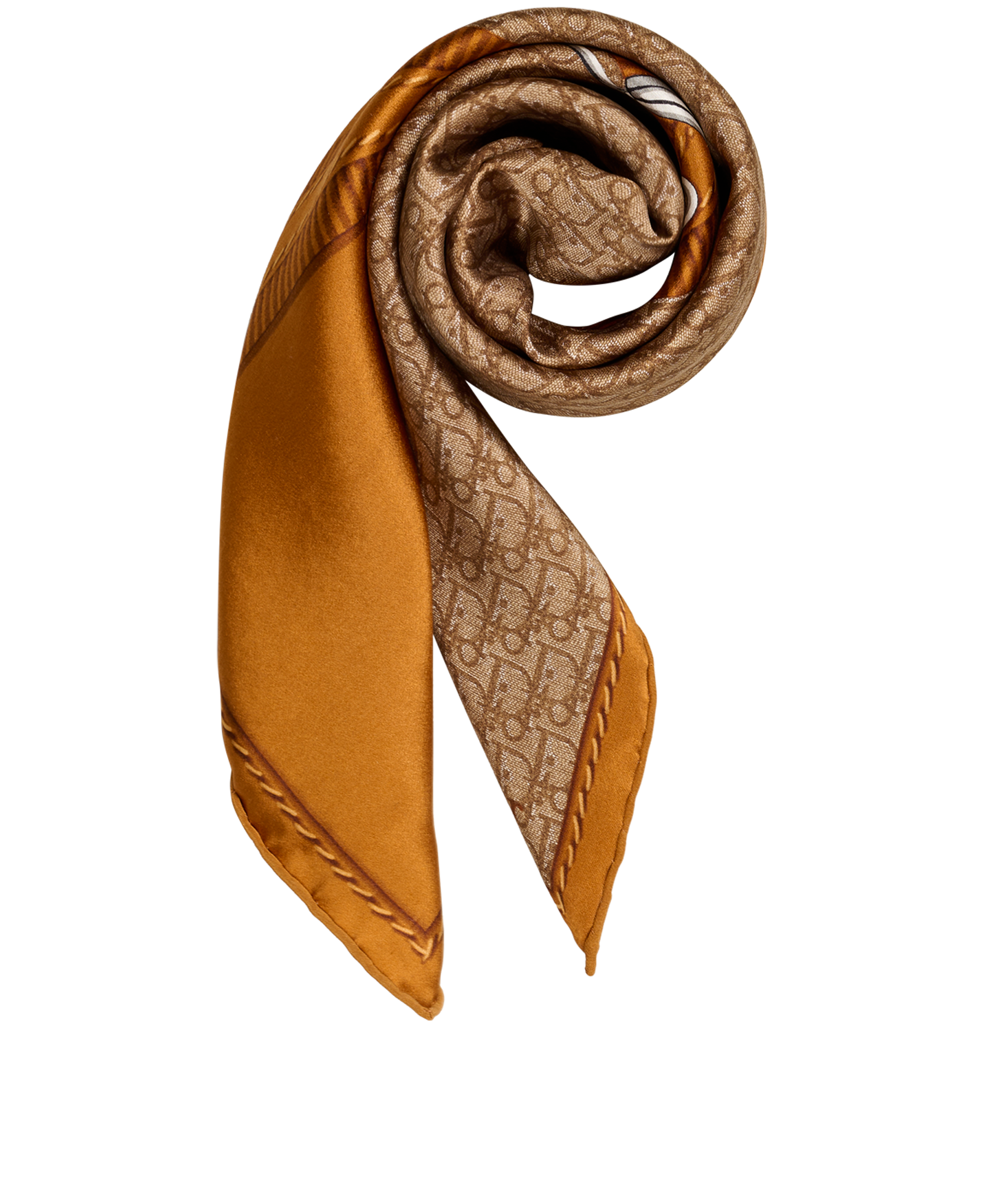 Christian Dior Oblique Print Scarf, &pound;220, Accessories, Brown, Silk, Other view