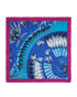 Hermes Brazil II Scarf 70cm, &pound;295, Accessories, Blue/Purple, Silk, Back view