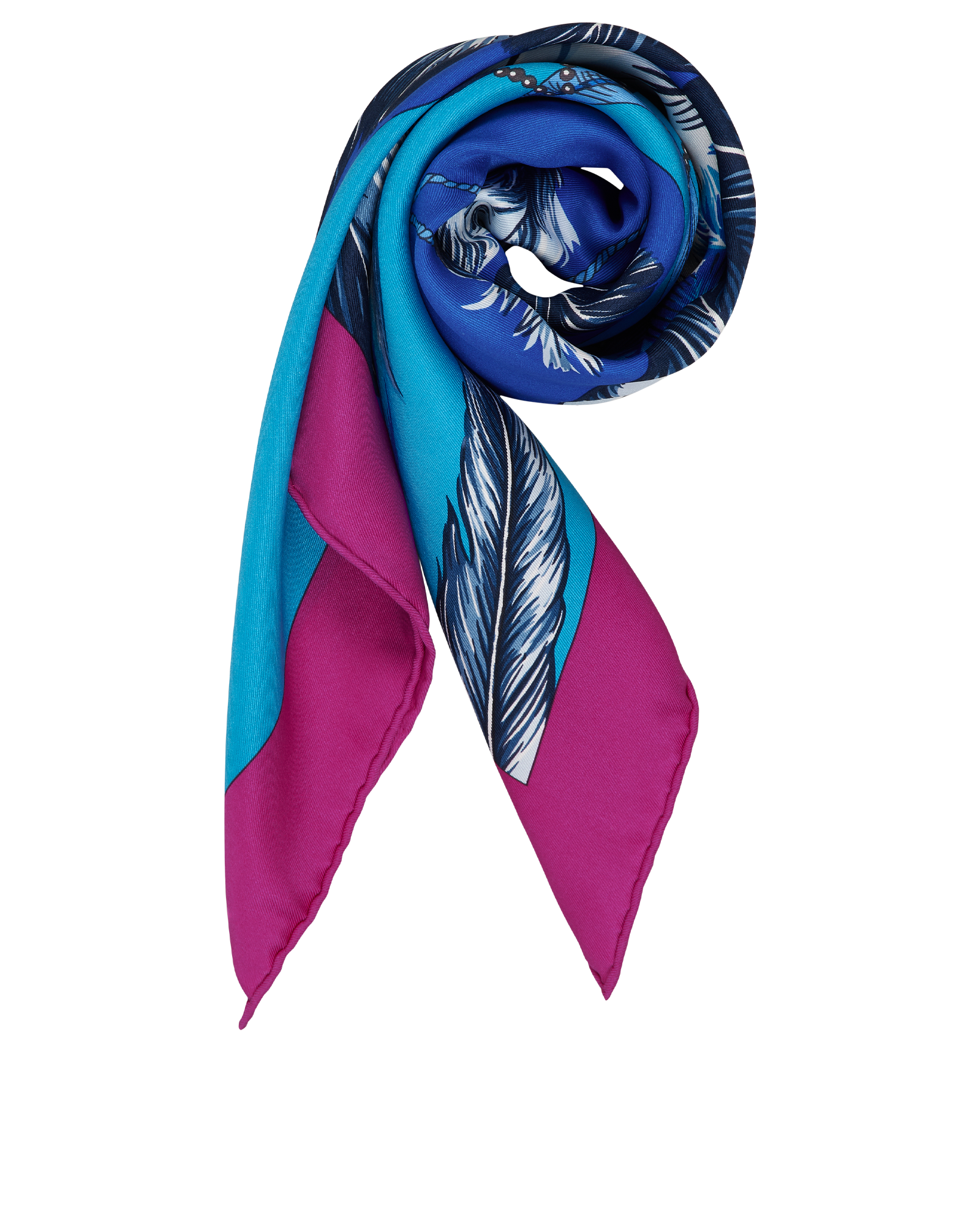Hermes Brazil II Scarf 70cm, &pound;295, Accessories, Blue/Purple, Silk, Other view