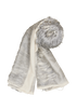 Jimmy Choo Fringed Scarf, &pound;90, Accessories, Silver/White, Silk/Viscose, Other view