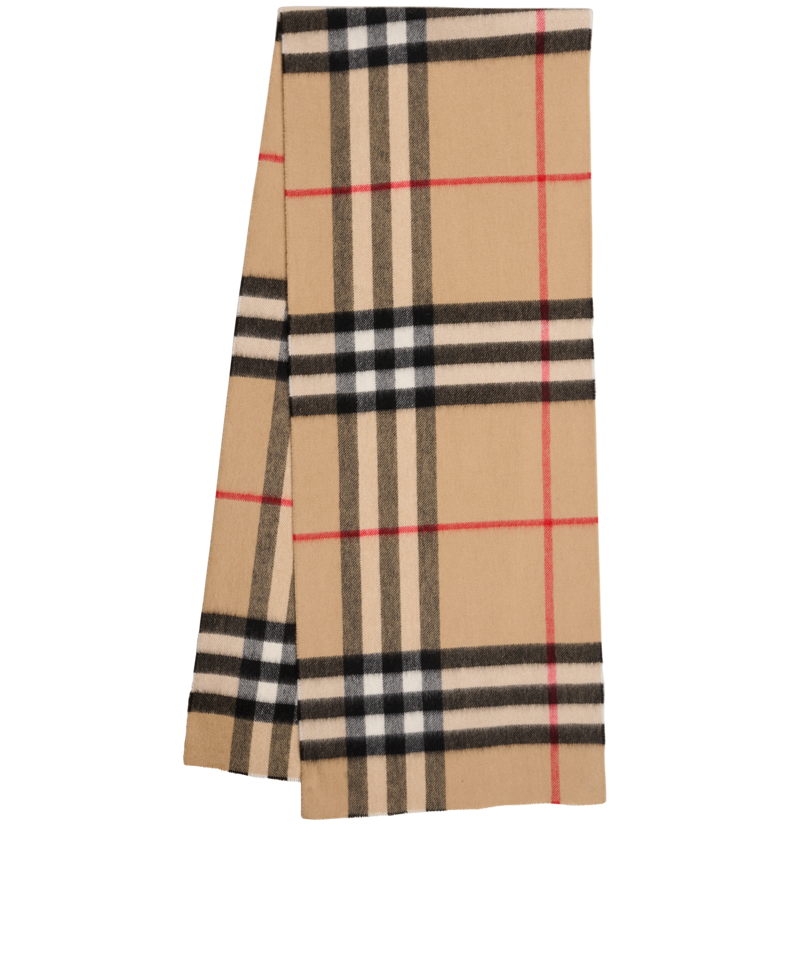 Burberry Check Scarf, &pound;250, Accessories, Beige, Cashmere, Back view