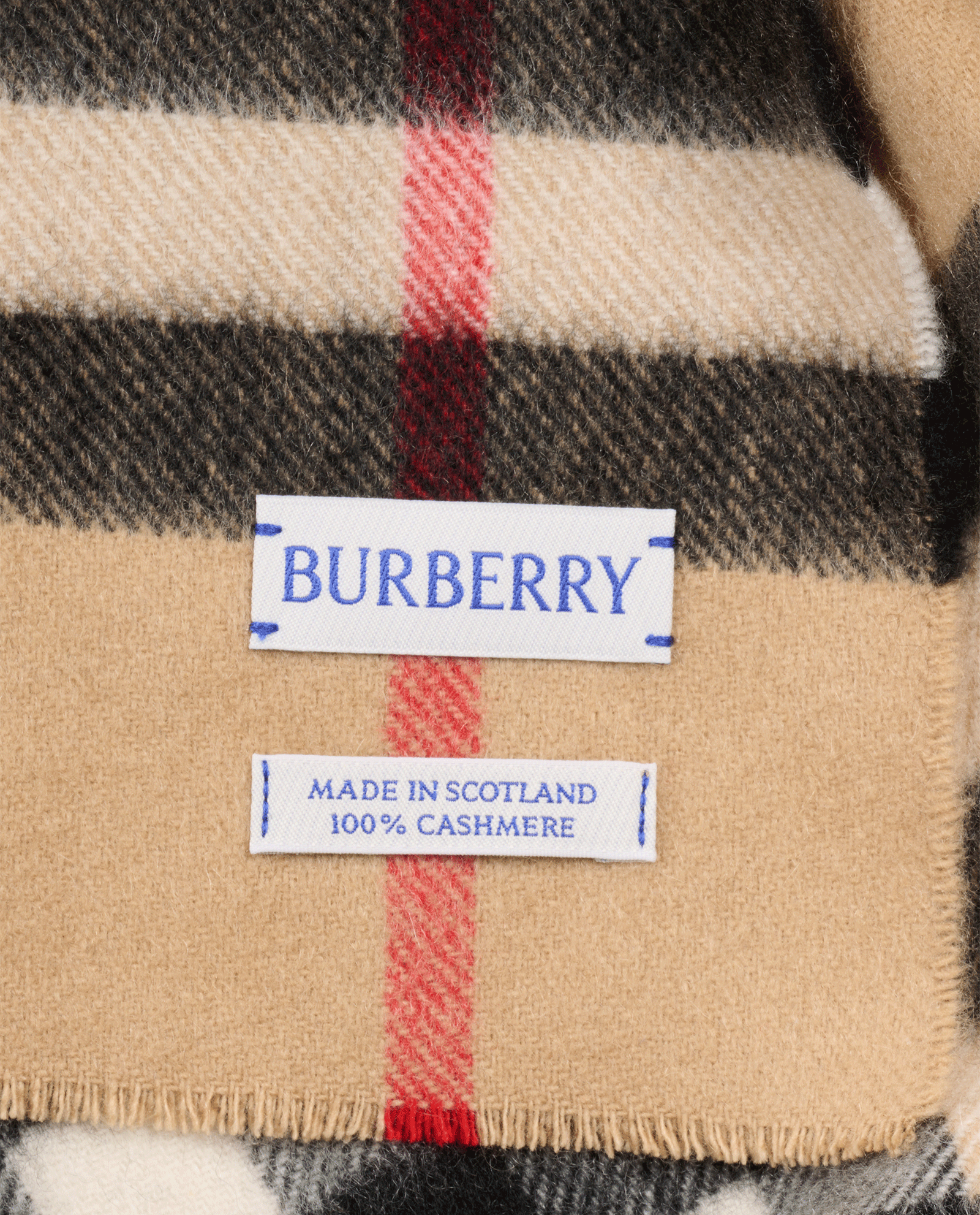 Burberry Check Scarf, &pound;250, Accessories, Beige, Cashmere, Other view