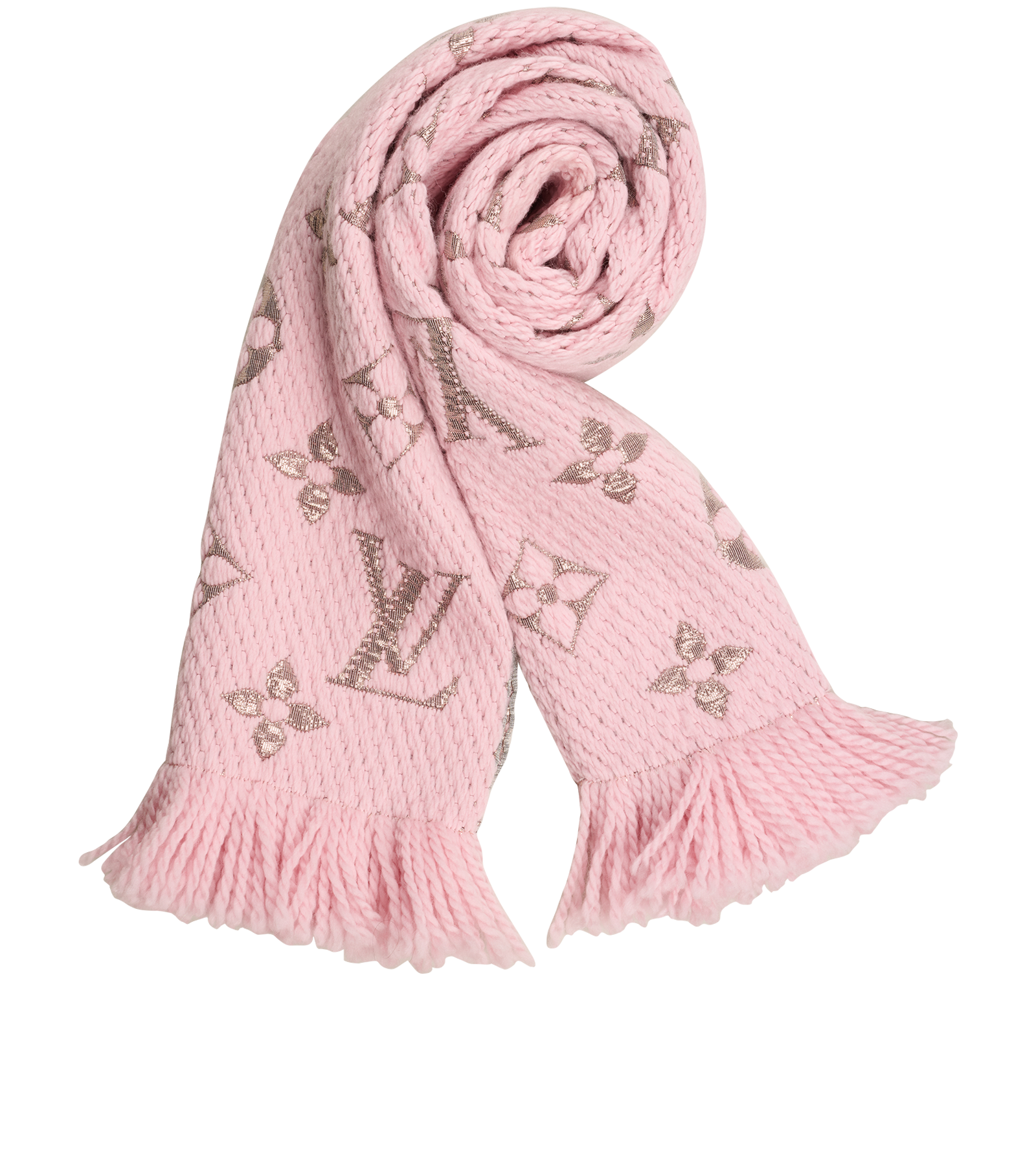 Louis Vuitton Logomania Scarf, &pound;250, Accessories, Pink/Silver, Silk/Wool, Other view