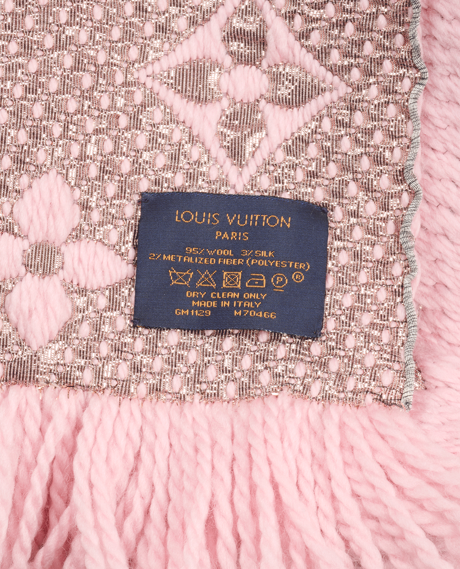 Louis Vuitton Logomania Scarf, &pound;250, Accessories, Pink/Silver, Silk/Wool, Other view
