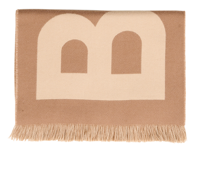 Burberry Logo Scarf, &pound;150, Accessories, Brown, Wool, Front view