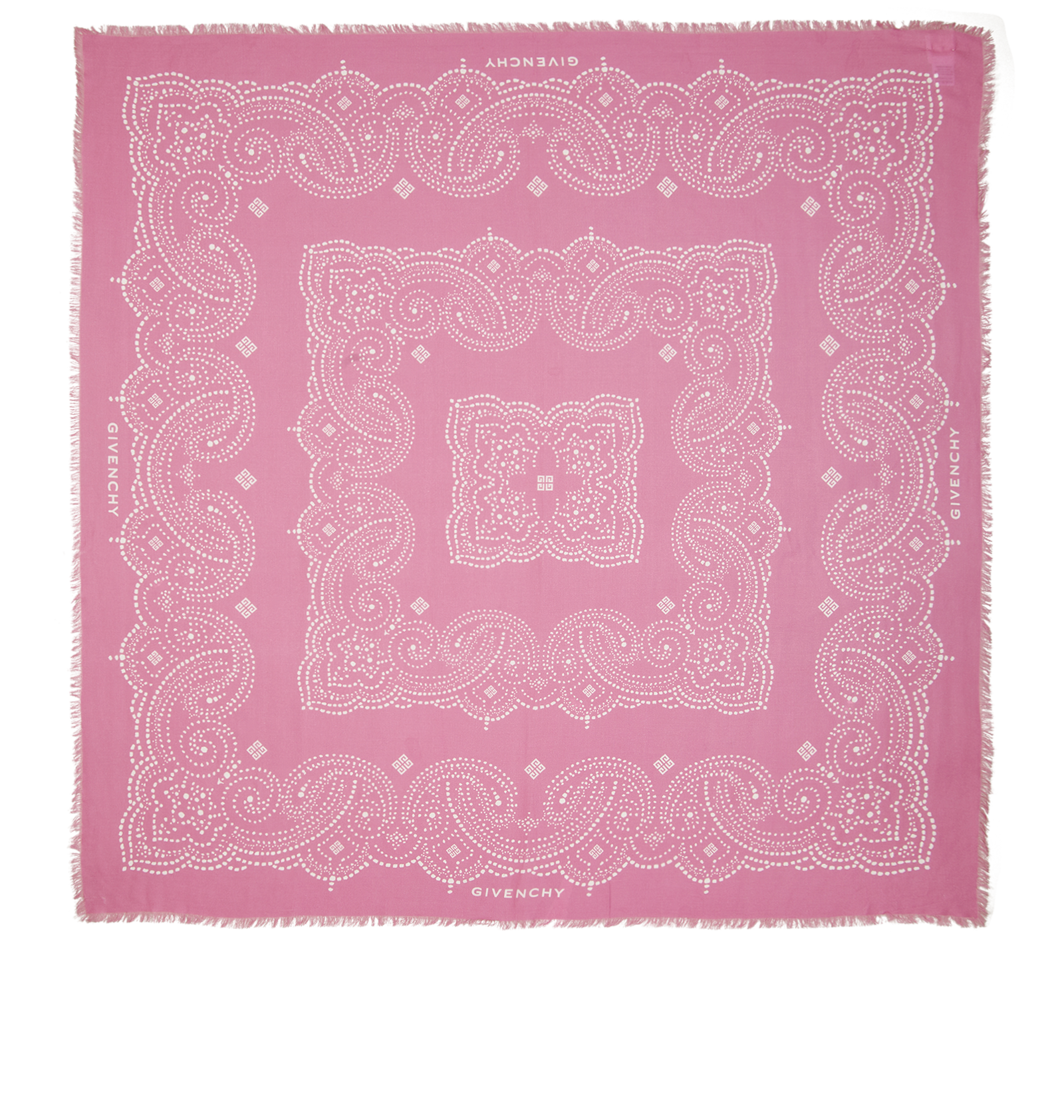 Givenchy Paisley Shawl, &pound;120, Accessories, Pink, Modal, Back view