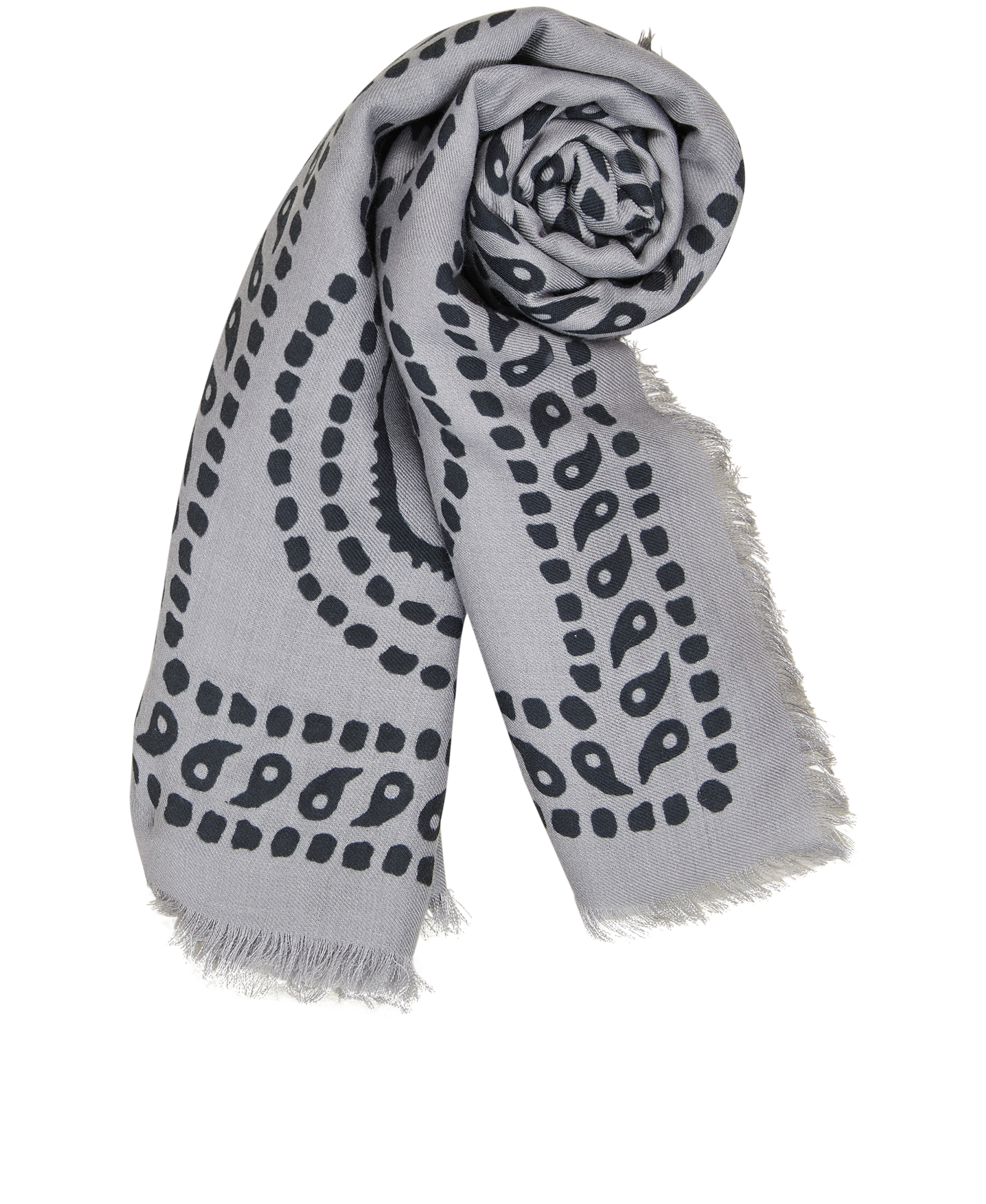 Givenchy Paisley Shawl, &pound;110, Accessories, Black/Grey, Modal, Other view