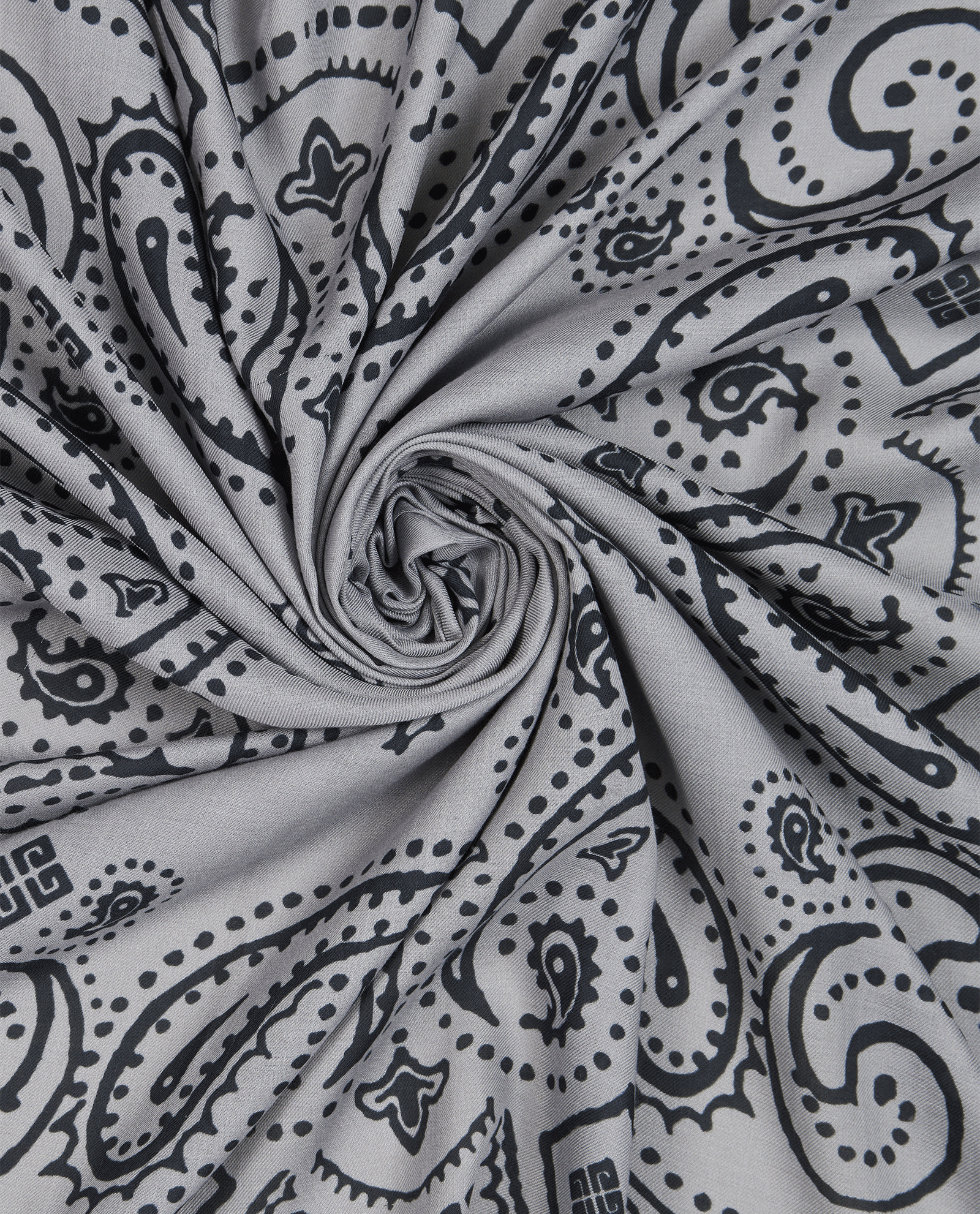 Givenchy Paisley Shawl, &pound;110, Accessories, Black/Grey, Modal, Other view