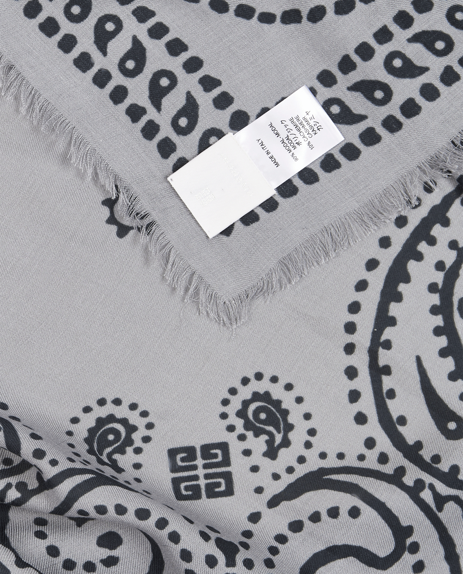 Givenchy Paisley Shawl, &pound;110, Accessories, Black/Grey, Modal, Other view