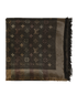 Louis Vuitton So Shine Monogram Shawl, &pound;250, Accessories, Black/Bronze/Brown, Silk/Viscose, Front view