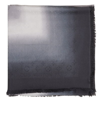 Louis Vuitton Ombre Monogram Shawl, &pound;350, Accessories, Black/Grey, Cashmere/Wool, Front view