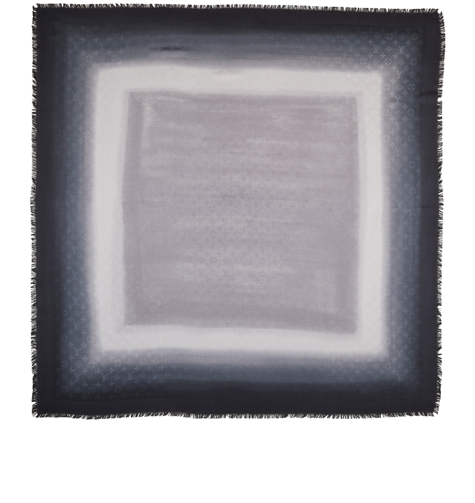 Louis Vuitton Ombre Monogram Shawl, &pound;350, Accessories, Black/Grey, Cashmere/Wool, Back view