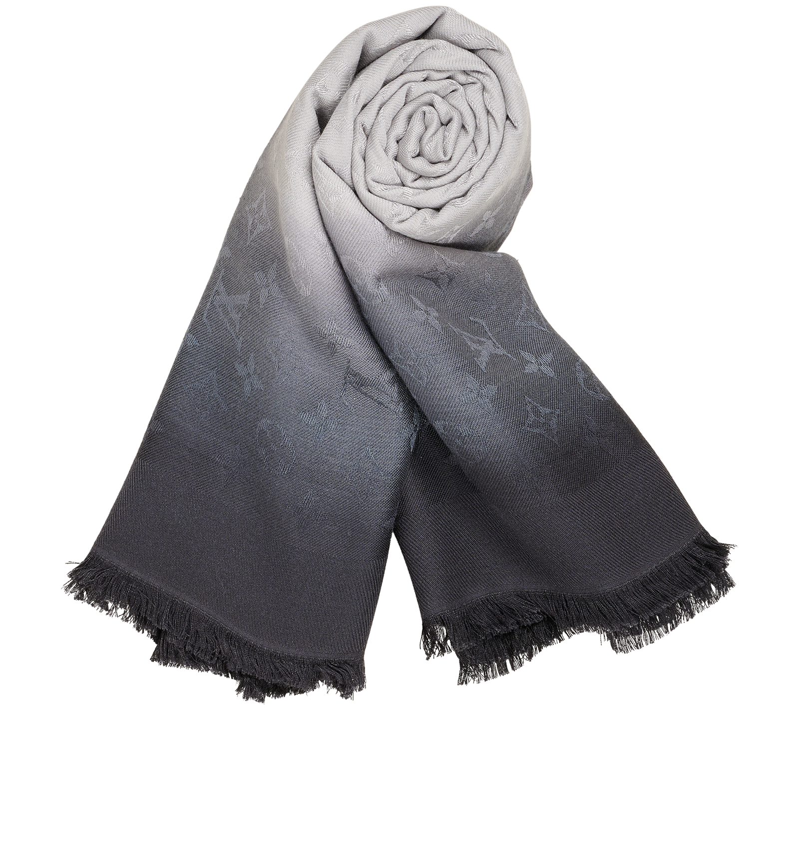 Louis Vuitton Ombre Monogram Shawl, &pound;350, Accessories, Black/Grey, Cashmere/Wool, Other view